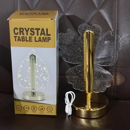 Luxury Crystal Table Lamp – Four-Leaf Clover USB Rechargeable