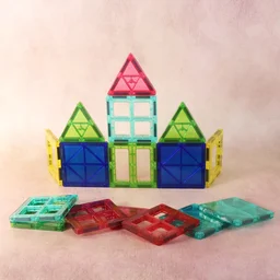 Magnetic Building Tiles – Creative 16-Piece STEM Toy Set
