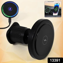 Magnetic Car Charger – Wireless Phone Mount with RGB Lights | Phonixio