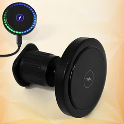 Magnetic Car Charger – Wireless Phone Mount with RGB Lights | Phonixio