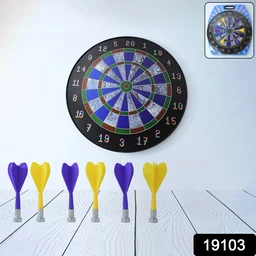 Magnetic Dart Board – Safe Indoor Outdoor Game with 6 Soft-Tip Darts