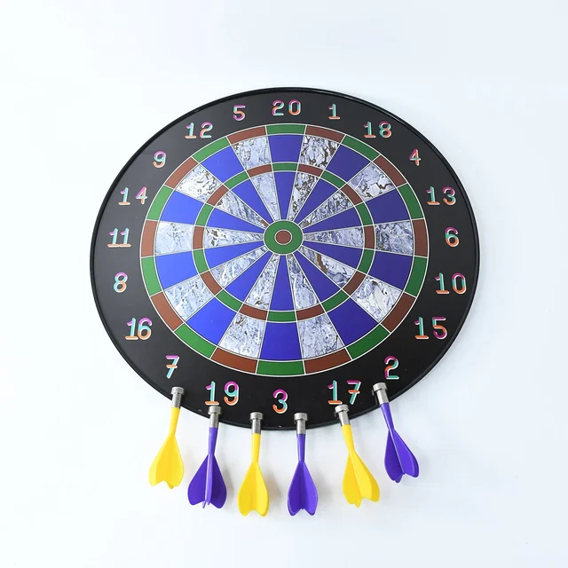 Magnetic Dart Board – Safe Indoor Outdoor Game with 6 Soft-Tip Darts
