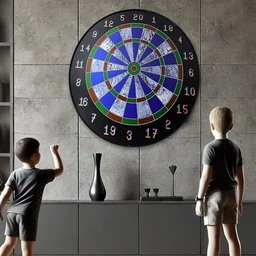 Magnetic Dart Board – Safe Indoor Outdoor Game with 6 Soft-Tip Darts