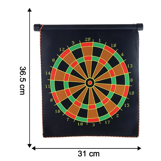 Magnetic Roll-Up Dartboard – Safe, Portable 12-Inch Set