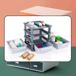 Makeup Organizer Drawer – 3-Layer Compact Cosmetic Storage | Organivo