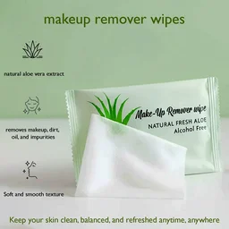 Makeup Remover Wipes – Alcohol-Free Aloe Cleansing Towelettes Pack