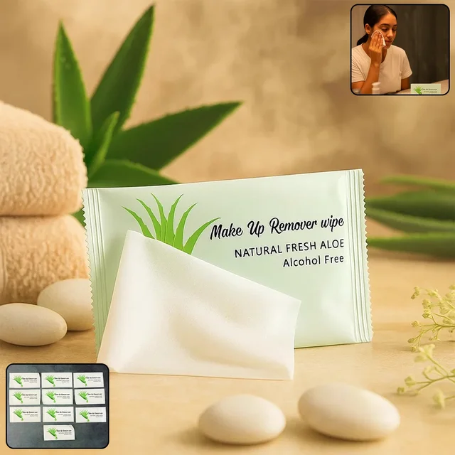 Makeup Remover Wipes – Alcohol-Free Aloe Cleansing Towelettes Pack