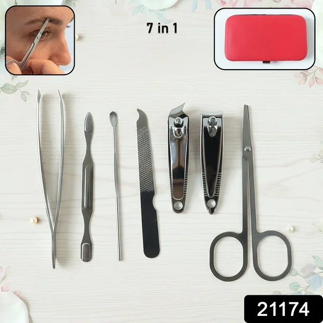 Manicure & Pedicure Grooming Kit – 7-in-1 Stainless Steel Set
