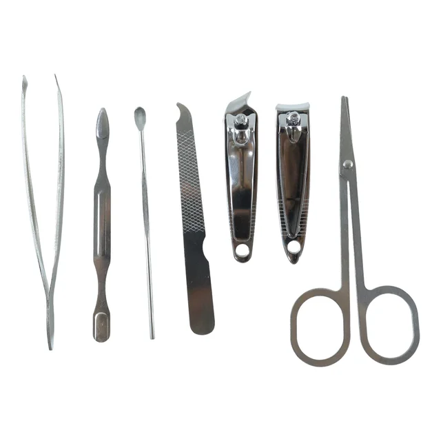 Manicure & Pedicure Grooming Kit – 7-in-1 Stainless Steel Set