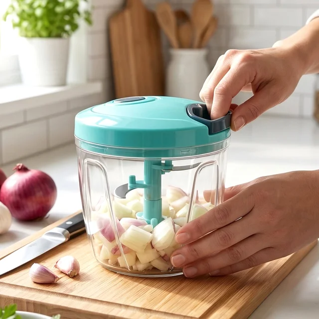 Manual Food Chopper – 6 Blade 900ml | Quickslice