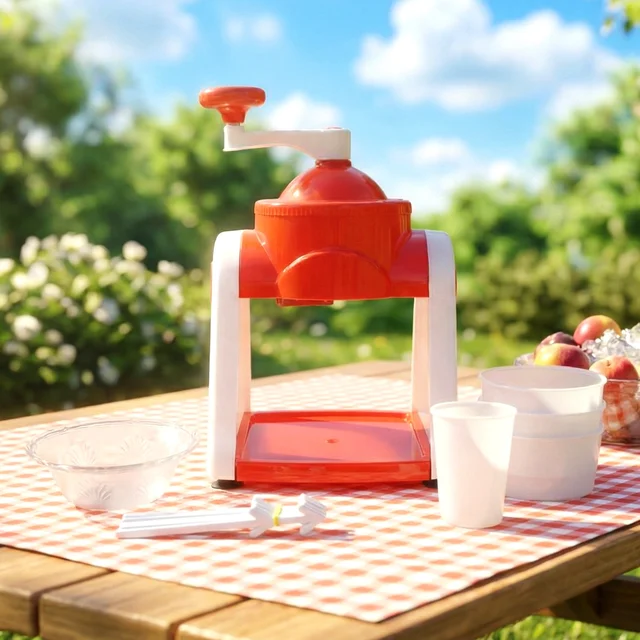 Manual Gola Maker – Portable Red Ice Slush Machine for Refreshing Treats