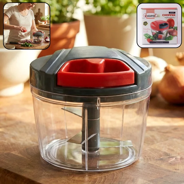 Manual Hand-Press Vegetable Chopper – Compact for Quick Prep