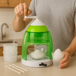 Manual Ice Crusher – Portable Snow Cone Maker with Hand Crank