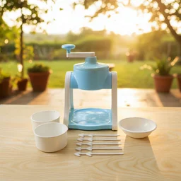 Manual Ice Gola Maker – Portable Blue Ice Slush Machine
