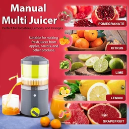 Manual Juicer – Compact, Vacuum Lock Base for Easy Juice Extraction