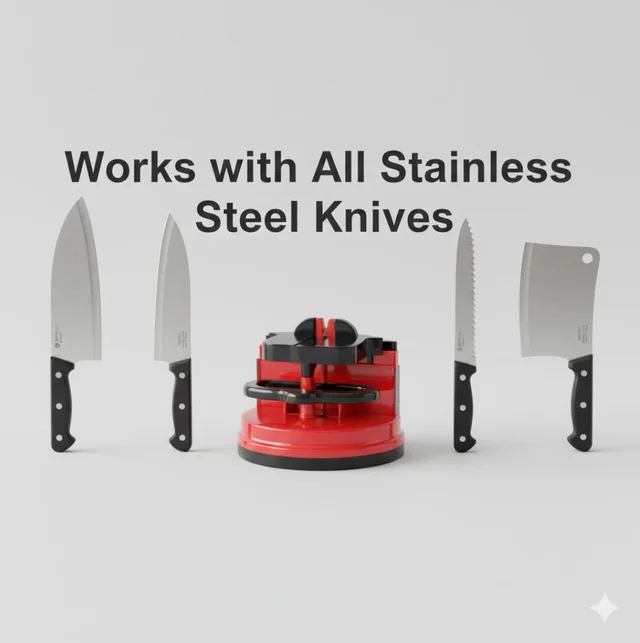Manual Kitchen Knife Sharpener – 3-Stage Easy-Grip | Quickslice