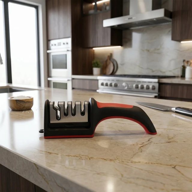 Manual Knife Sharpener – 4-Stage for Precise Blades and Scissors