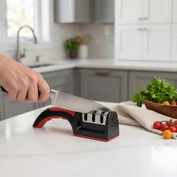Manual Knife Sharpener – 4-Stage for Precise Blades and Scissors