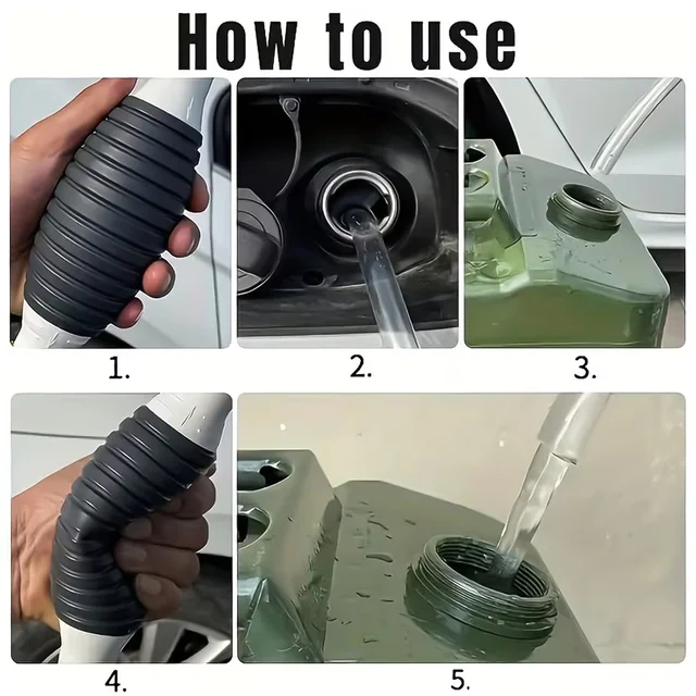 Manual Liquid Transfer Pump – Portable, Spill-Free Fuel & Water Pump