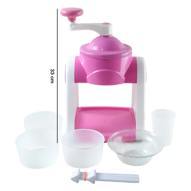 Manual Portable Pink Gola Maker – Hygienic Ice Slush Maker