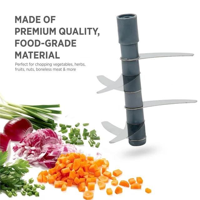 Manual Vegetable Chopper – 1100ML 2-in-1 Push Cutter | CookAura