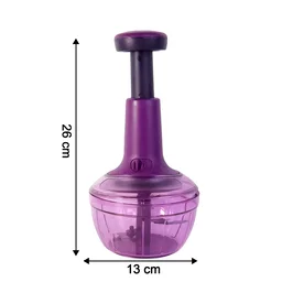 Manual Vegetable Chopper – 650 ml Push-Down Cutter