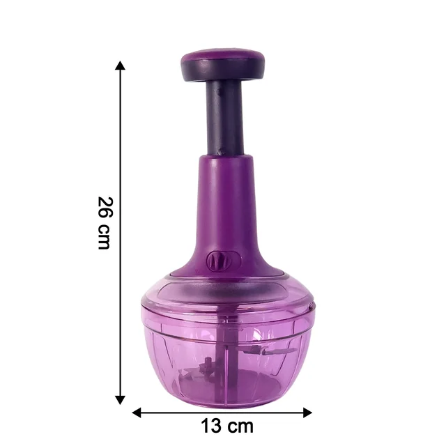 Manual Vegetable Chopper – 650 ml Push-Down Cutter