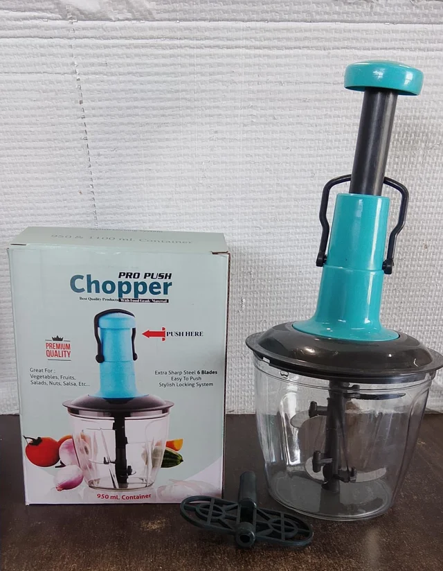 Manual Vegetable Chopper 6-Blade Stainless Steel – 950ML | XcelCraft