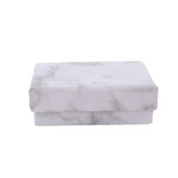 Marble Jewelry Gift Box 8x5 cm – Elegant Velvet Insert