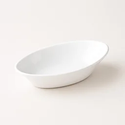 Marin Oval Serving Bowl – Deep, Elegant White Plastic Bowl