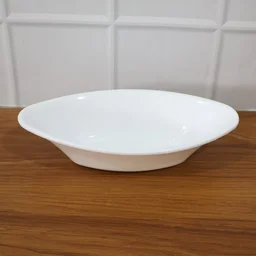 Marin Oval Serving Bowl – Deep, Elegant White Plastic Bowl