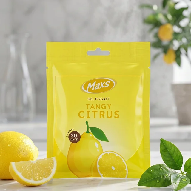 Maxs Tangy Citrus Gel Air Freshener – Long-Lasting Freshness for Indoor Use