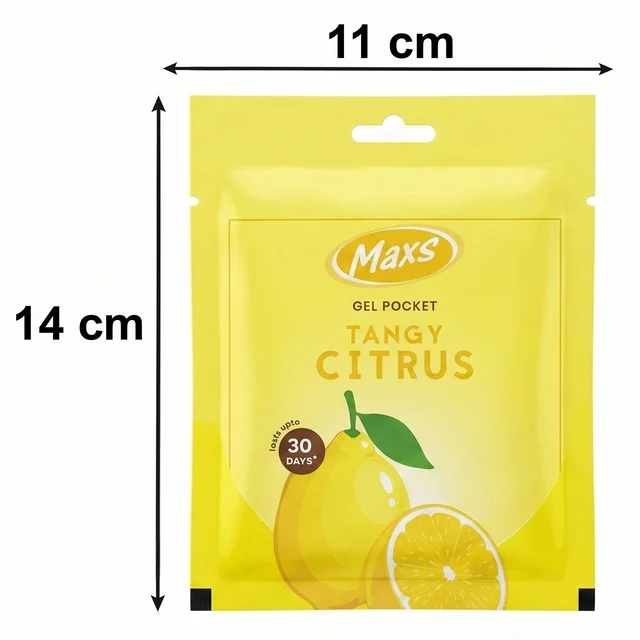 Maxs Tangy Citrus Gel Air Freshener – Long-Lasting Freshness for Indoor Use