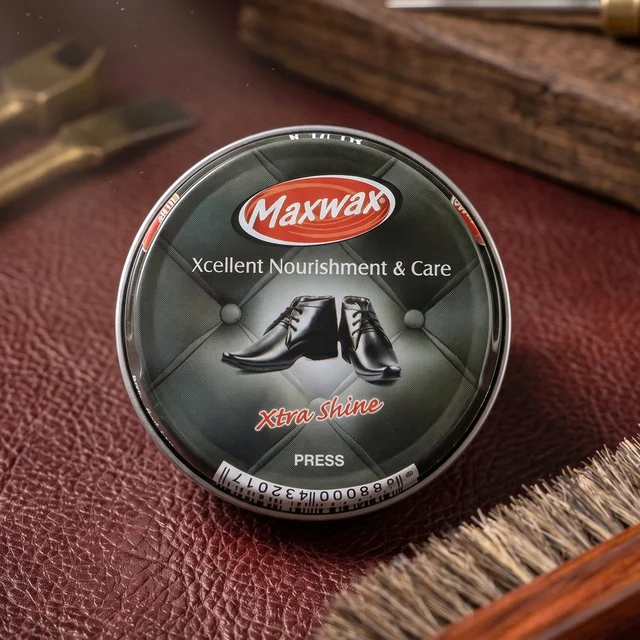 Maxwax black shoe polish cream – Deep nourishment & shine