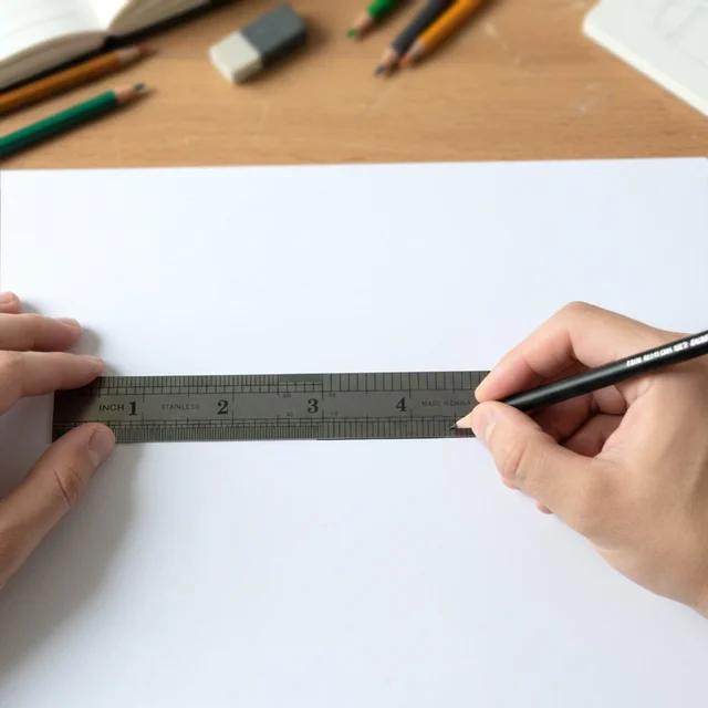 Measuring Ruler – Precision Steel 15 cm with Clear Markings