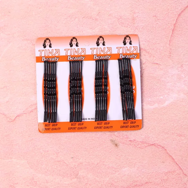 Medium Black Hair Bobby Pins – Strong Non-Slip Grip Set