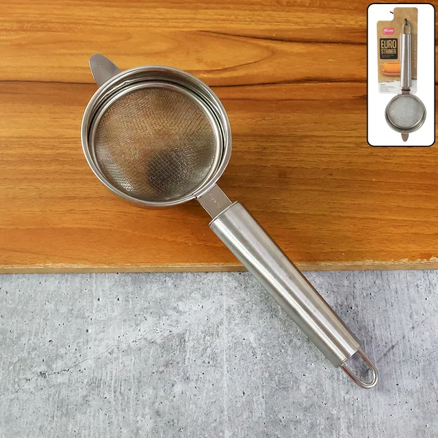 Medium Euro Mesh Strainer – Double Mesh Stainless Steel Filter
