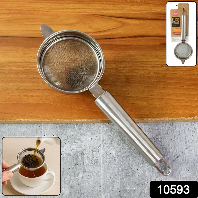 Medium Euro Mesh Strainer – Double Mesh Stainless Steel Filter