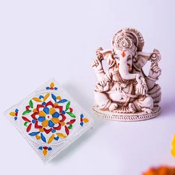 Meenakari Wooden Chowki – Handmade Puja Bajot Set for Home | VoltDesk