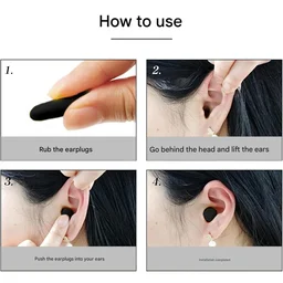 Men Soft Ear Plugs with Case Reusable Noise Reduction for Sleep (1 Pair)