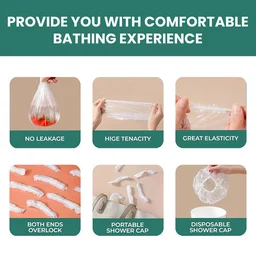Men's Disposable Shower Caps – Waterproof Hair Protection Pack of 5