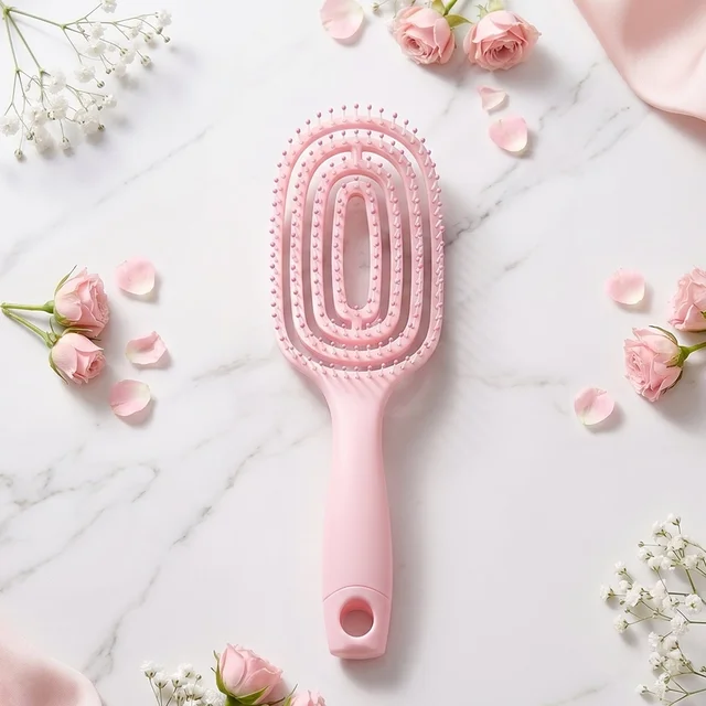 Men's Hair Brush Curved Detangling Massage Comb for Styling & Grooming