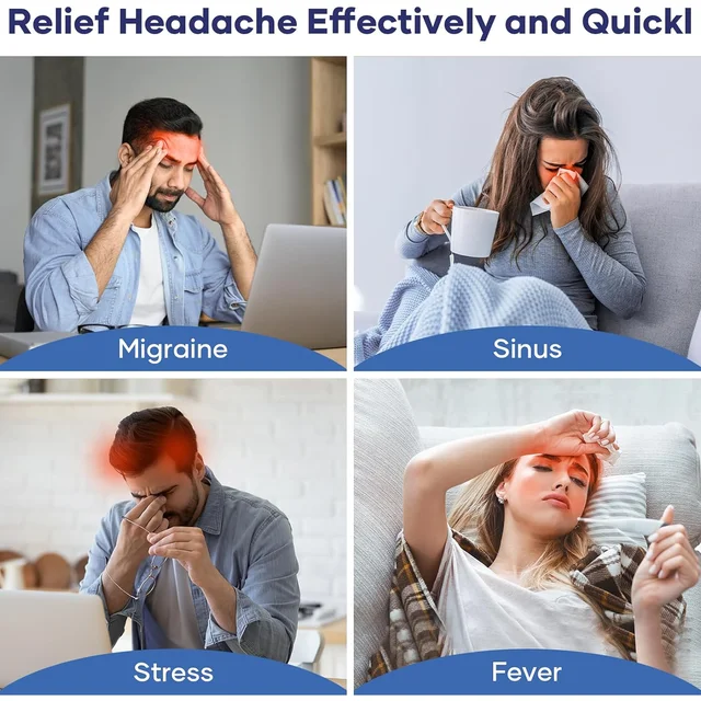 Men's Migraine Relief Cap 360 Degree Cooling Gel for Head Pain (1 Pc)