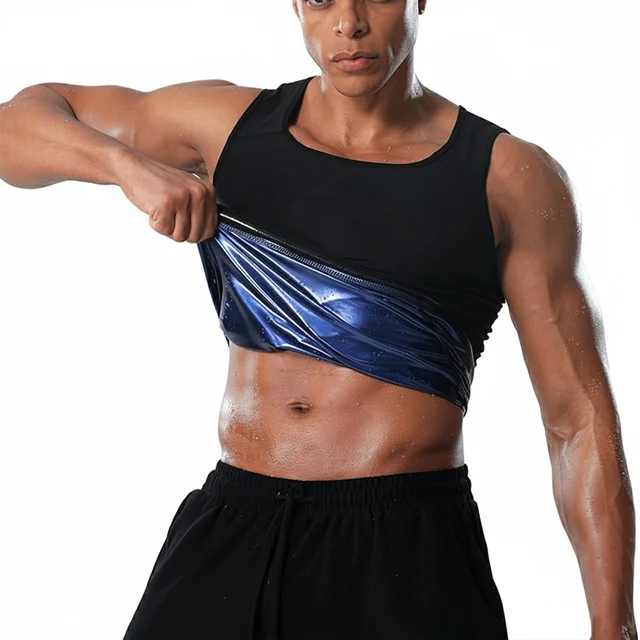 Men's Sweat Shaper Tank Top – Slim Fit Neoprene Vest for Weight Loss