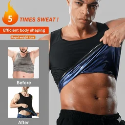 Men's Sweat Shaper Tank Top – Slim Fit Neoprene Vest for Weight Loss