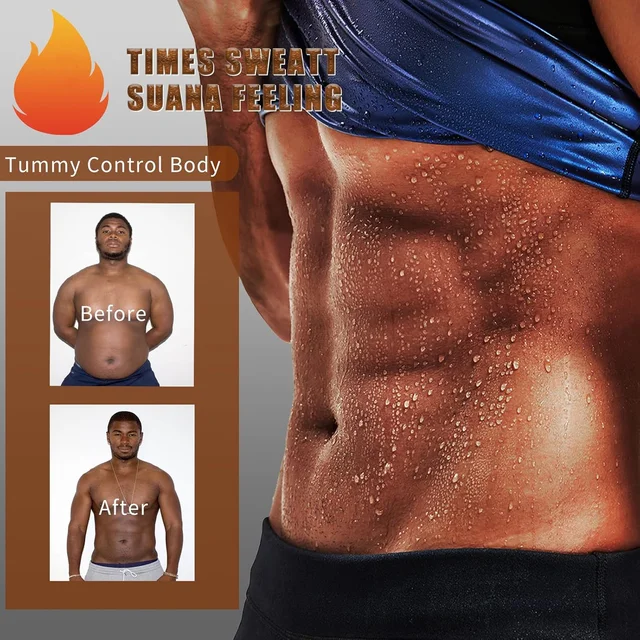 Men’s Sweat Shaper Tank Top – Slim Fit Neoprene Vest for Posture & Sweat Boost