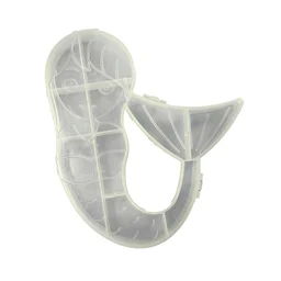 Mermaid Shape Storage Box Plastic Jewellery Organizer Multi Compartment (1 Pc)