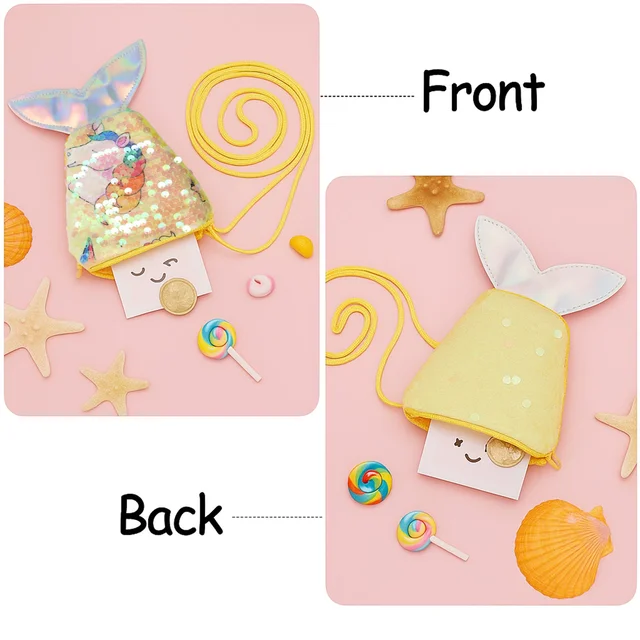 Mermaid Tail Kids Sling Bag – Colorful Reversible Sequins