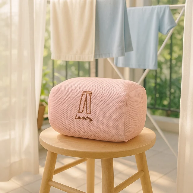 Mesh Laundry Wash Bag – Thick 3D Air-Mesh Protective Cylinder