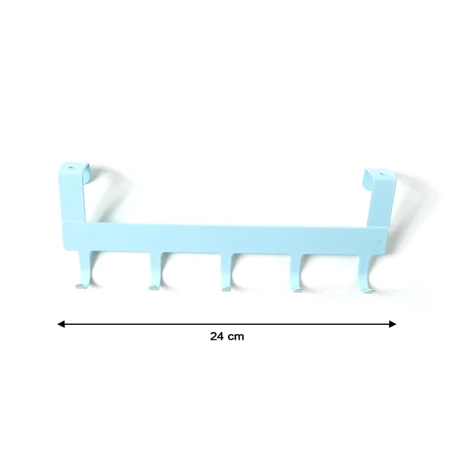 Metal 5 Hook Hanging Rack – Heavy Duty Over Door Hanger